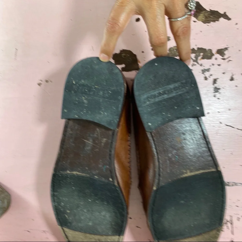 Bostonian Leather Basket Weaved Loafers Men’s 8.5M Brown Tassels - Picture 7 of 8